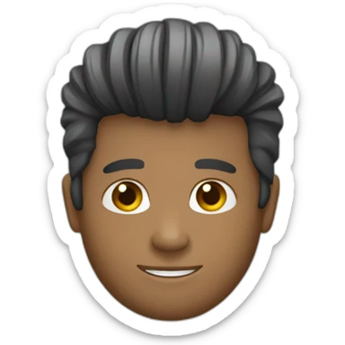 Un chico  con flequillo sticker