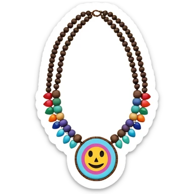 hippie necklace sticker