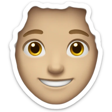white-male-teenager-brown-hair-eyes-smile sticker