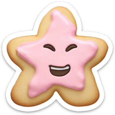 sugar cookie with pastel pink frosting sticker