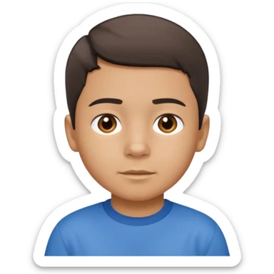 Hispanic boy, 9 years old, short hair sticker
