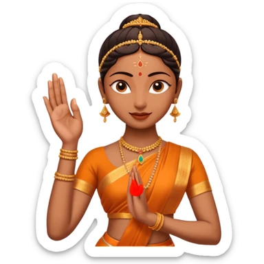 bharatnatyam mudra hands sticker