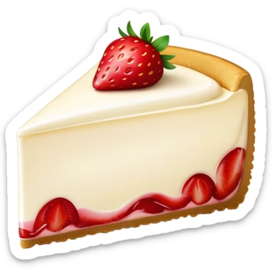 ultra realistic strawberry cheesecake  sticker