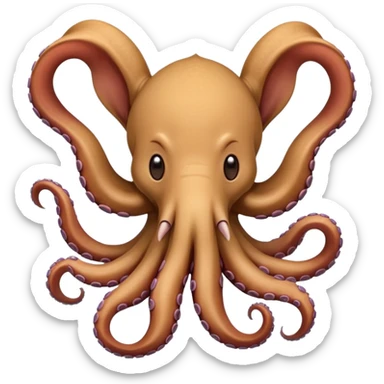 A Aardvark with Octopus arms sticker