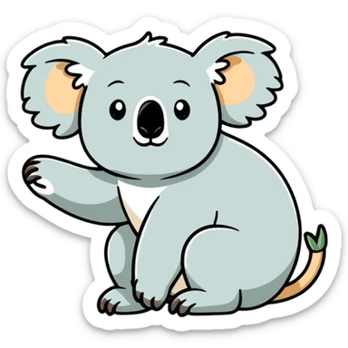 Koala clinging to my leg sticker