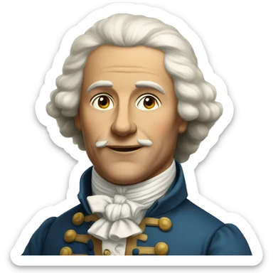 18th century Swiss man sticker