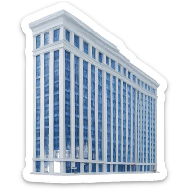 blue and white bank building, chase building sticker