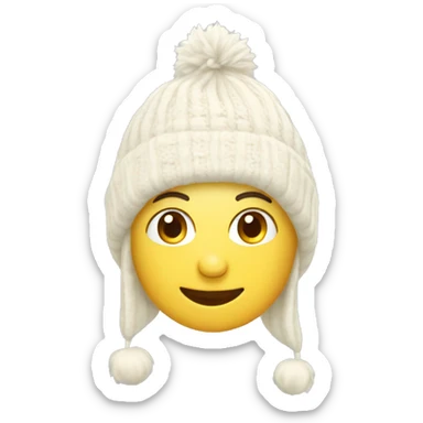 cream winter hat no sticker