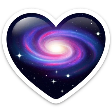 white heart with 🌌 sticker