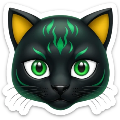 Pantera negra ojos verdes sticker