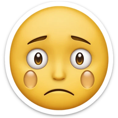 Create a Sad reaction emoji for a new social media app sticker