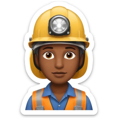 mole, drill, worker, helmet, headlamp sticker
