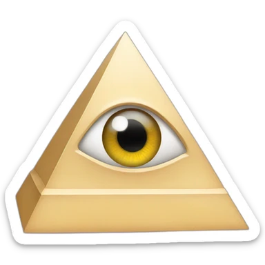 pyramid with eye sticker