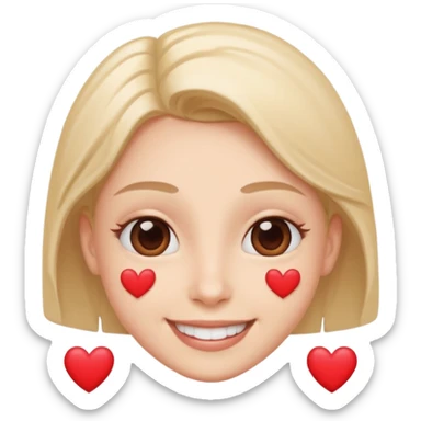 This emoji 🤤 with hearts as eyes sticker