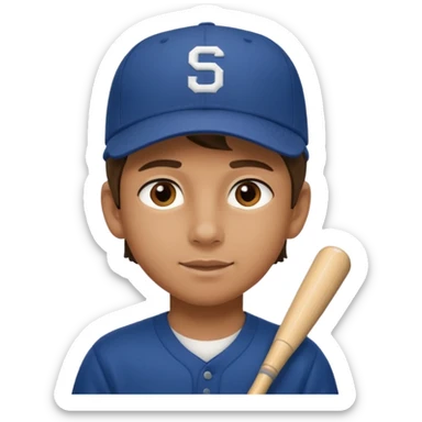 teenage boy with a baseball hat on sticker