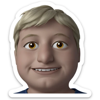 smiling boy with earrings sticker