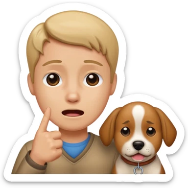 😆 pointing at a dog crying sticker