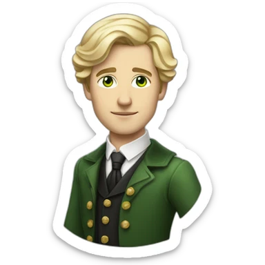 Full-length-fit-young-british-male-historian-with-blonde-hair-and-green-eyes sticker