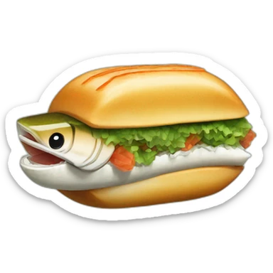 barracuda, sushi burger sticker