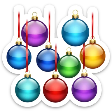 Christmas Baubles sticker