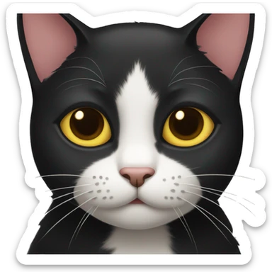 Black cat  sticker