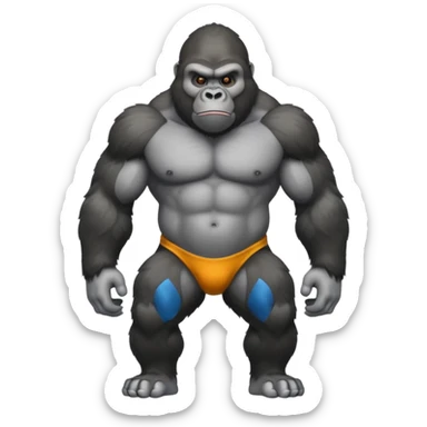Gorilla with no legs sticker
