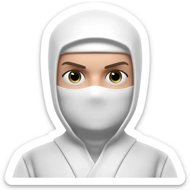 Ninja branco sticker