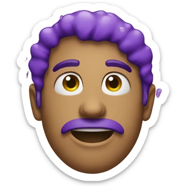 Purple rain drops sticker