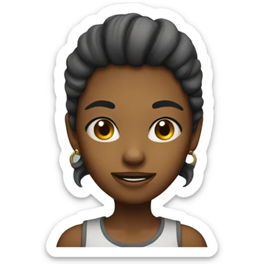 girl with horn sticker