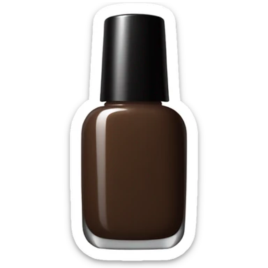 brown nail polish bottle sticker