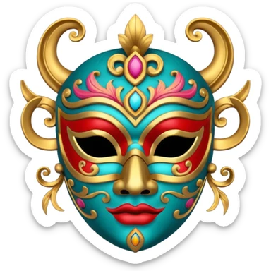 Festival themed Mask sticker