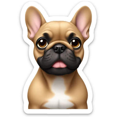 Dark solid fawn frenchie sticker