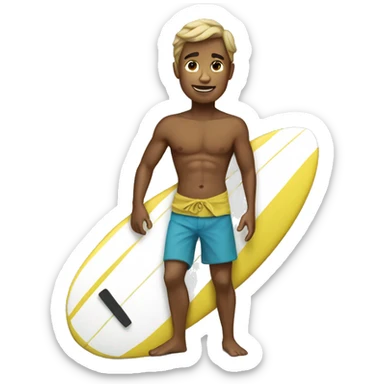 Surfer boy sticker
