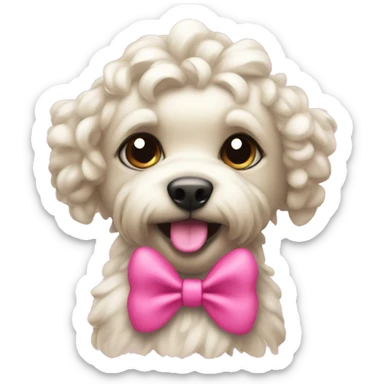 Multipoo with pink bow sticker