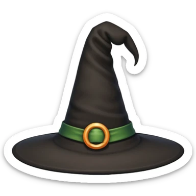 minimal witch hat  sticker