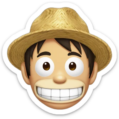 Monkey.d.luffy avec un chapeau de paille sticker