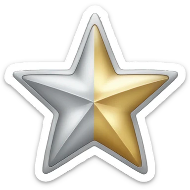 Silver star like the apple gold star just silver coloured instead  sticker