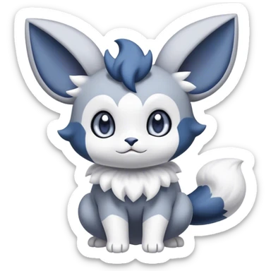 Minccino-Espurr-Meowstic-creature-hybrid sticker