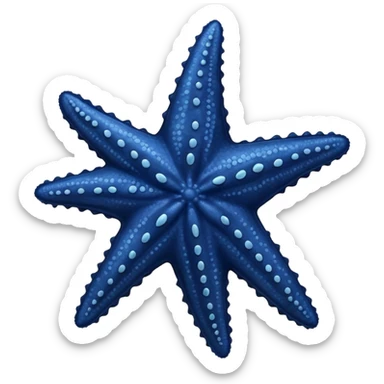 Sea star navy blue  sticker