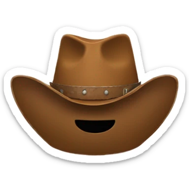 waving cowboy smiley sticker