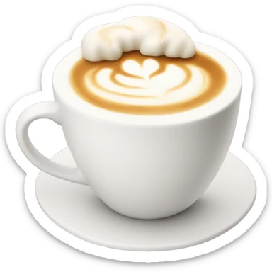 White latte sticker