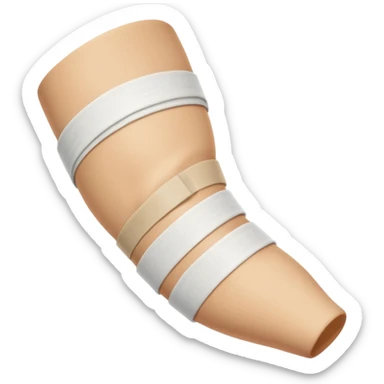 сделай на белом фото эмодзи ноги забинтованное колено sticker