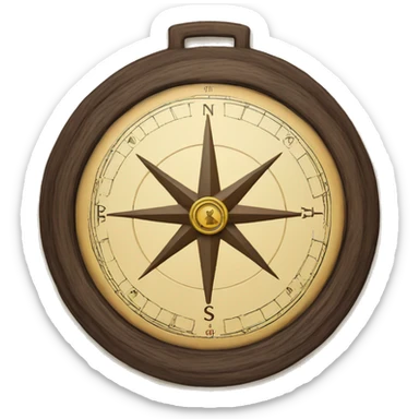 compass ponting east sticker