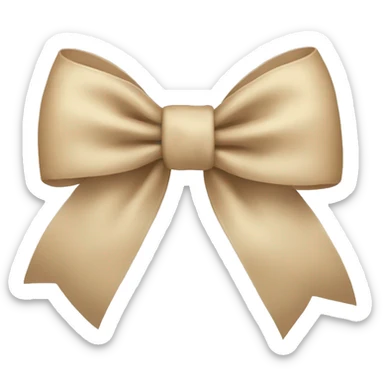 Beige bow sticker