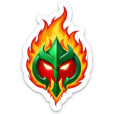 burning legion symbol sticker