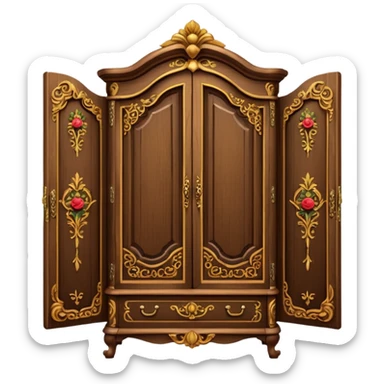 the lady who was turned into a wardrobe by magic, a character from the fairy tale Beauty and the Beast sticker