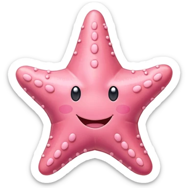 Patrick Star pink starfish smiling sticker