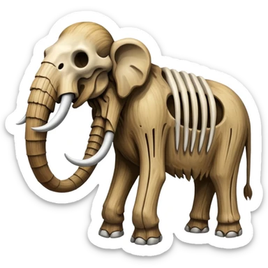 skeleton of a mammoth sticker