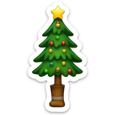 A christmas tree with lederhosen sticker