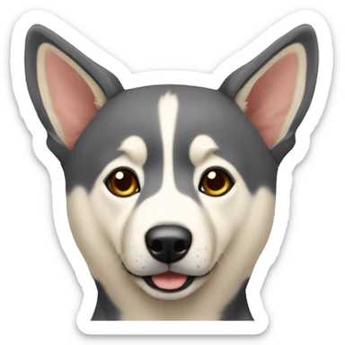 lean jindo with tall ears sticker